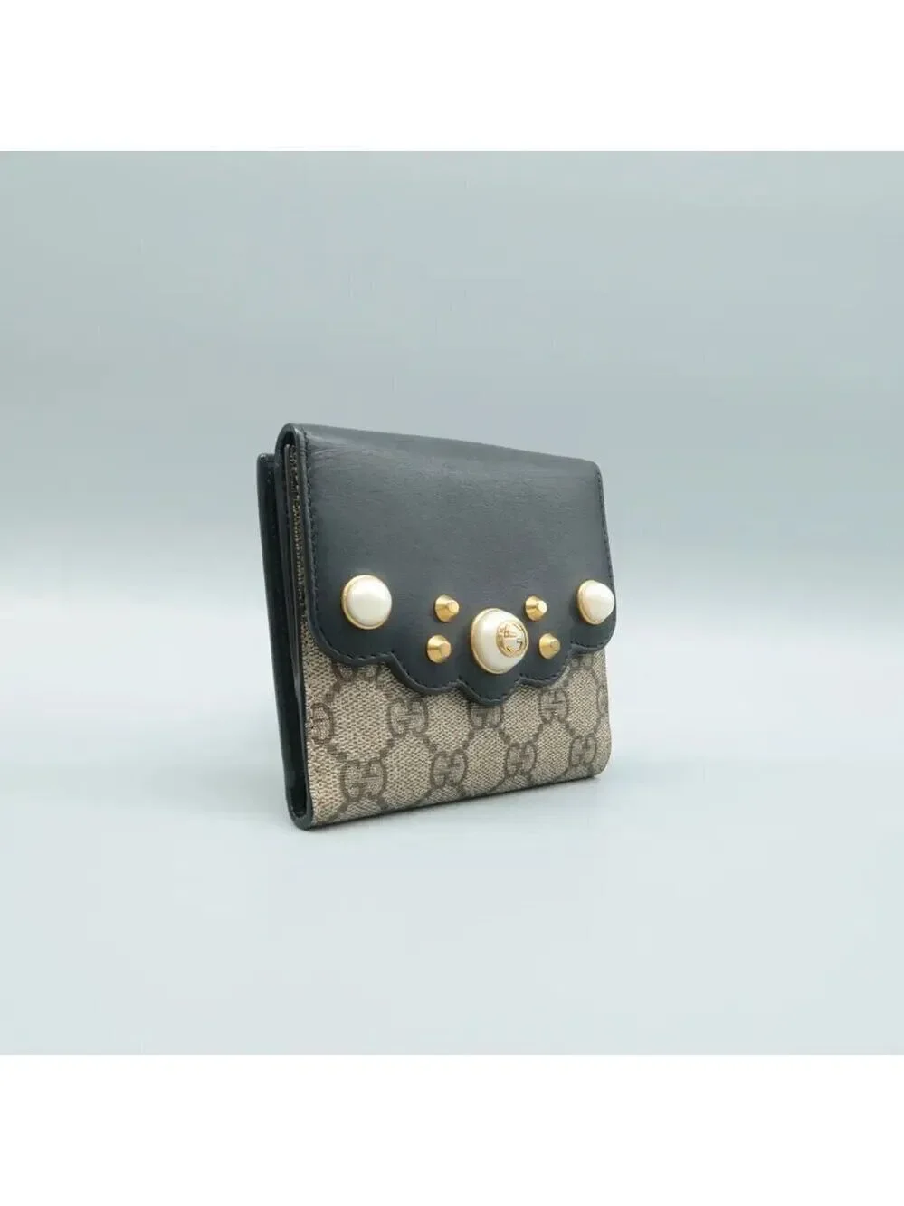 100% Authentic GUCCI Brown Canvas Wallet 120-062324
